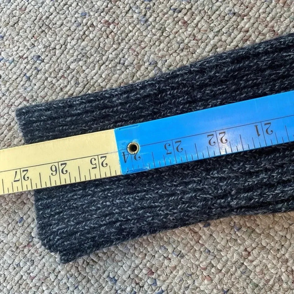 Knit Cardigan Sweater Dress Gray Whimsigoth Full Zip Side Belt Accent Lady M-L - Picture 3 of 10